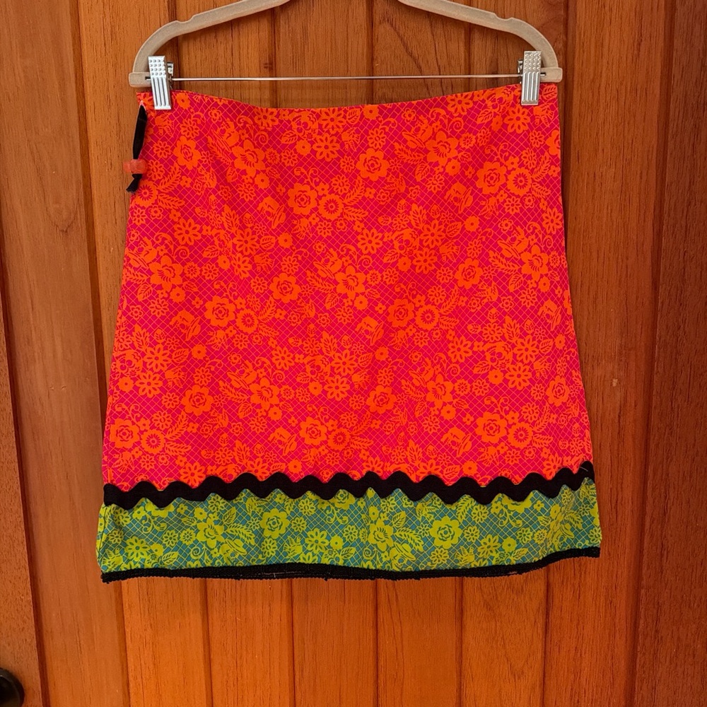 Floral Patterned Skirt - Pink, Orange, and Green